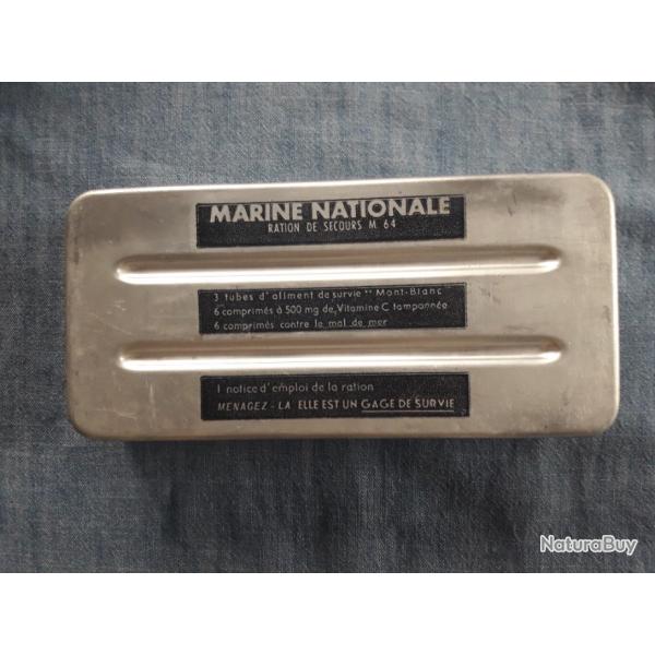 MARINE NATIONALE RATION DE SECOURS M 64 ALUMINIUM