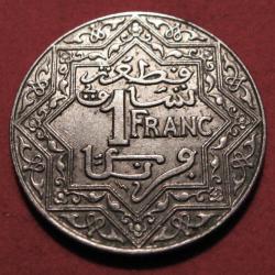 Maroc piece de 1 franc empire cherifien