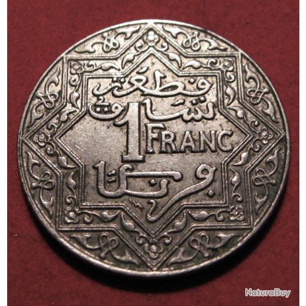 Maroc piece de 1 franc empire cherifien