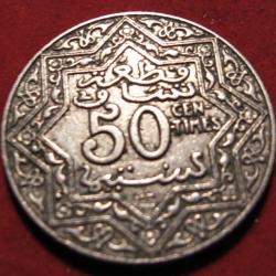 Maroc piece de 50 centimes empire cherifien