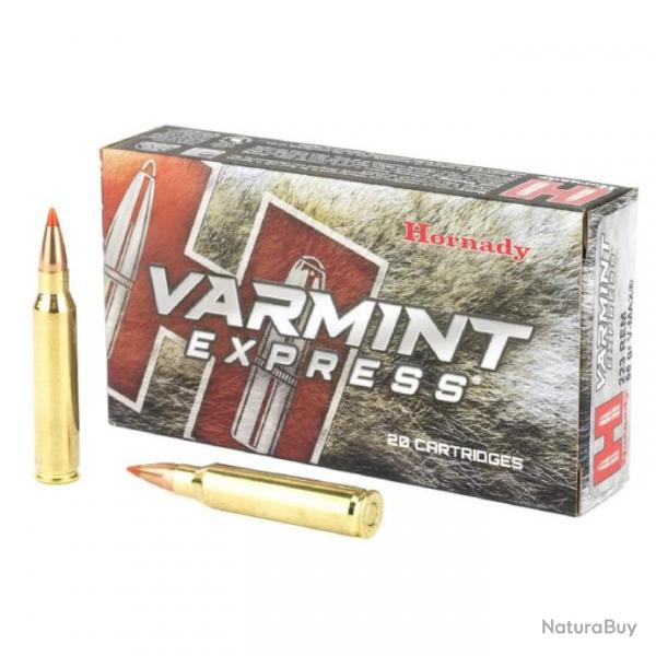 20 munitions Hornady Varmint Express .223 Rem 55 Gr V-MAX