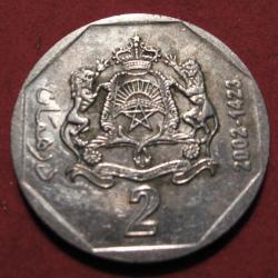 Maroc piece de 2 dirham 1423-2002