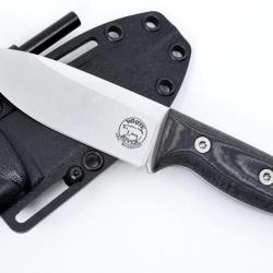 White River WRUR35-LBO Couteau fixe Ursus Cub Black Olive Micarta Magnacut