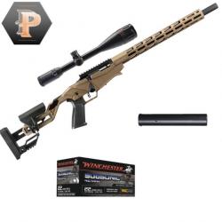 Pack Sniper ! Ruger Precision Rimfire Cal.22LR + Lunette 6-24X50 + Modérateur + 50 Munitions