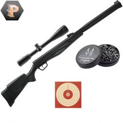 Pack sniper ! Carabine a plomb Stoeger RX20 S3 Suppressor Cal4.5MM 19.9J+Lunette 6-24x42+plomb+cible