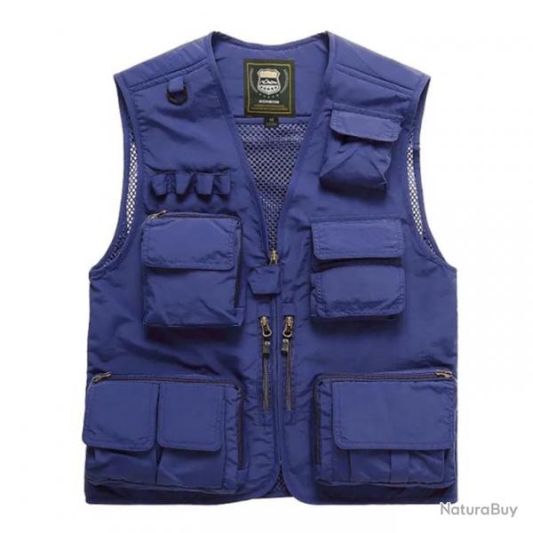 Gilet de pche Tackle Shield maille - Bleu / M