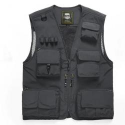 Gilet de pêche Tackle Shield maille - Gris / M