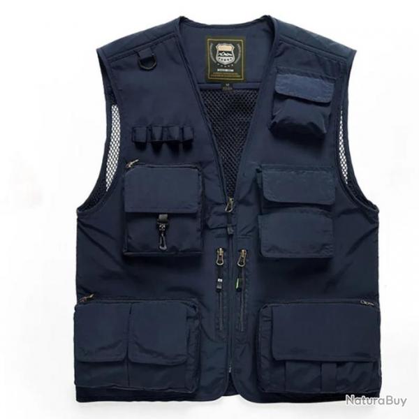 Gilet de pche Tackle Shield maille - Navy / M