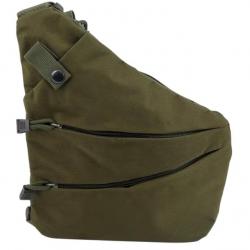 Sac à bandoulière tactique - Sac de rangement multifonctionnel  Epaule gauche Vert