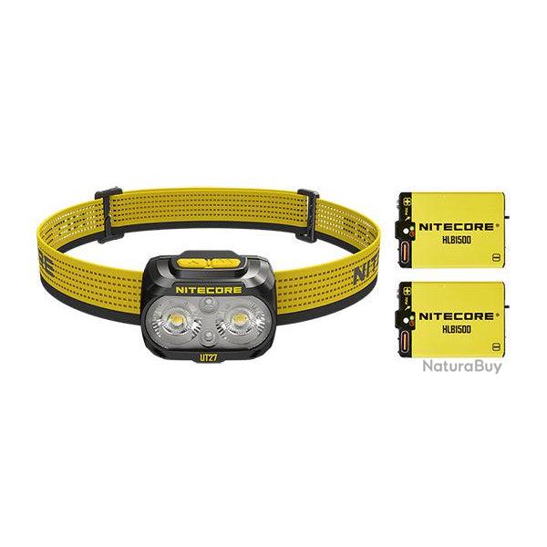 Lampe Frontale Nitecore UT27 - 2 batteries - Jaune