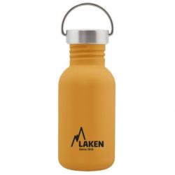 Gourde Laken Basic Steel 0,5L jaune avec bouchon inox Vintage