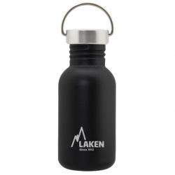 Gourde Laken Basic Steel 0,5L noire avec bouchon inox Vintage