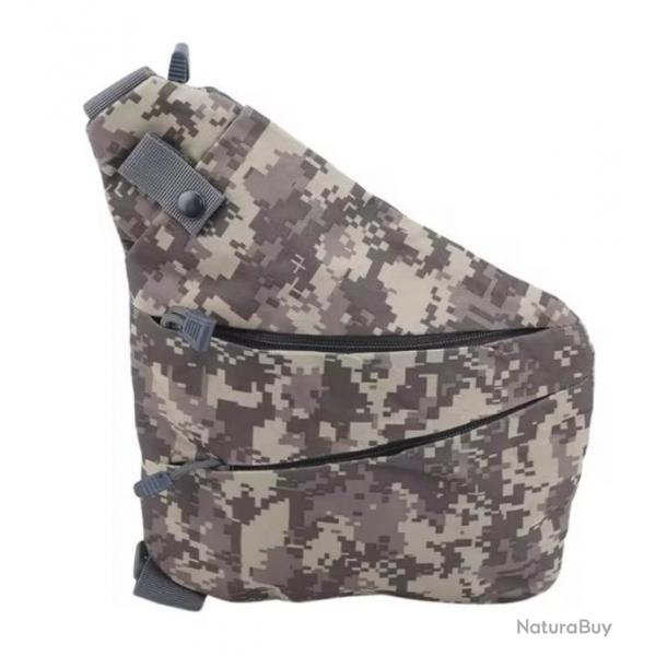 Sac  bandoulire tactique - Sac de rangement multifonctionnel  Epaule Gauche Acu