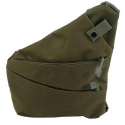 Sac à bandoulière tactique - Sac de rangement multifonctionnel  Epaule Droite Vert