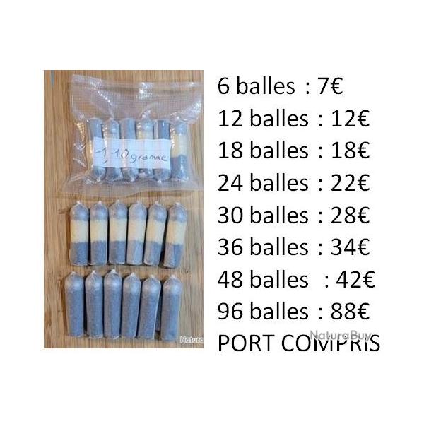 96 Balles papier cal 44.1.1g de  PN (454) . SOUS VIDE - PORT GRATUIT