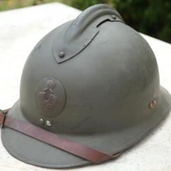 Casque Adrian mle 26 génie armée française TBE complet - ref SDC24ADR002