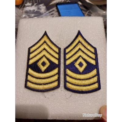 Lot de grades armée us FIRST SERGEANT ORIGINAL 1 - Epaulettes - Grades ...