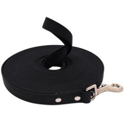 Laisse pour chien imperméable 2cm x 10 mètres - Noire