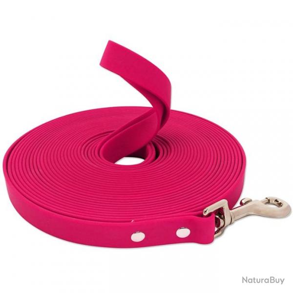 Laisse pour chien impermable 1,5cm x 3 mtres - Rose