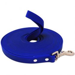 Laisse pour chien imperméable 1.5cm x 10 mètres - Bleue