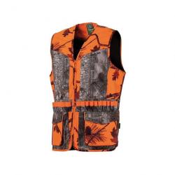 GILET DE CHASSE LEGER CAMI ORANGE/FOREST CALIBRE 20 TREELAND L