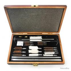 KIT DE NETTOYAGE ARMES MULTICALIBRES EN COFFRET BOIS - LIVRAISON GRATUITE