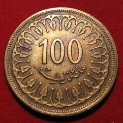 TUNISIE  piece de 100 millimes 1960