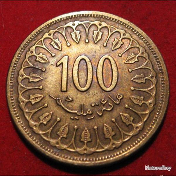 TUNISIE  piece de 100 millimes 1960