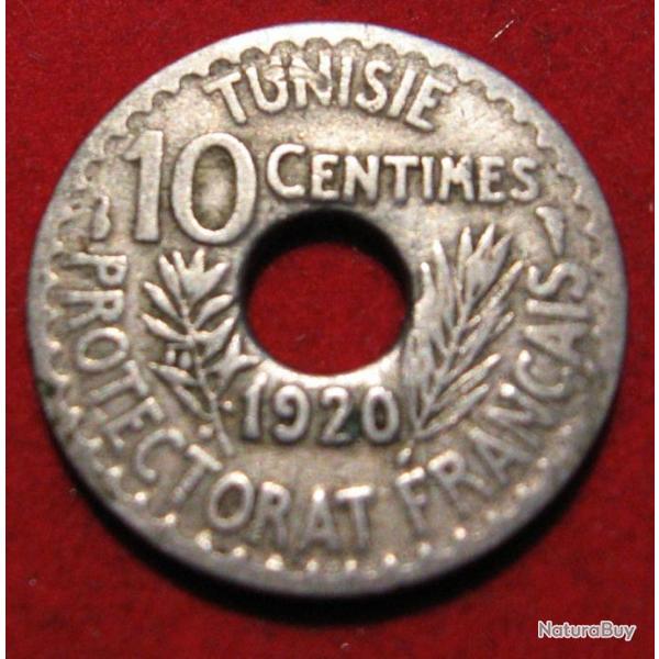 TUNISIE  piece de 10 centimes 1920 ( protectorat franais)