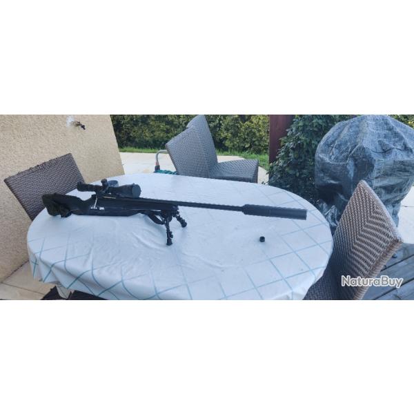 Tikka T3 Varmint 300WM + silencieux + Leupold Mark 4 - variable 4-14 x 50 reticule mil dot + bipieds