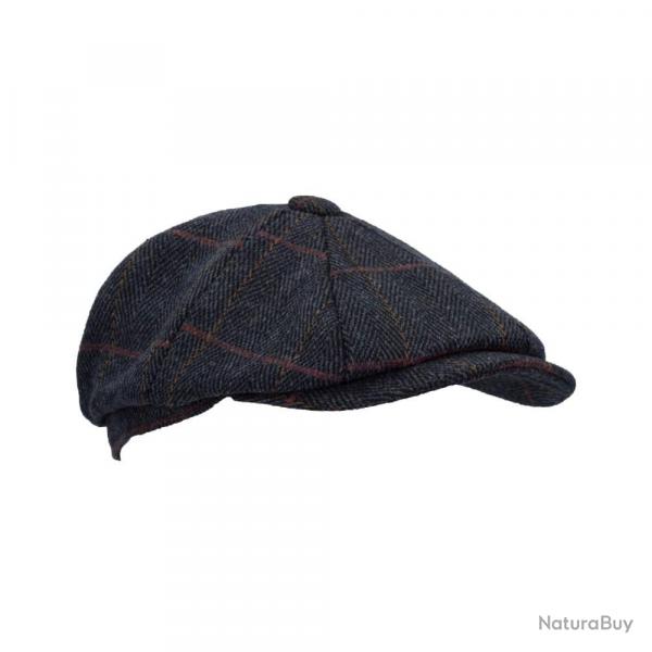 Casquette Bakerboy tweed bleu 59 cm