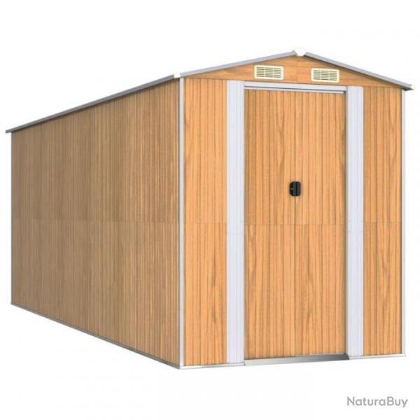 Abri de jardin cabane cabanon maison de stockage remise extrieur hangar outils robuste clair 192 x