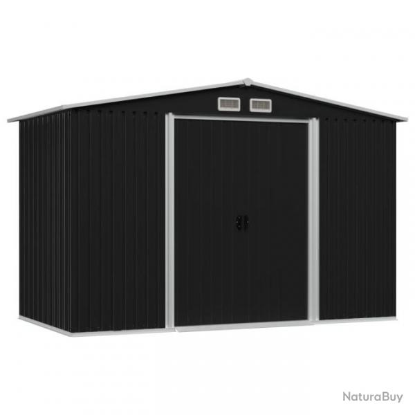 Abri de jardin cabane cabanon maison de stockage remise extrieur hangar outils robuste acier 257 x