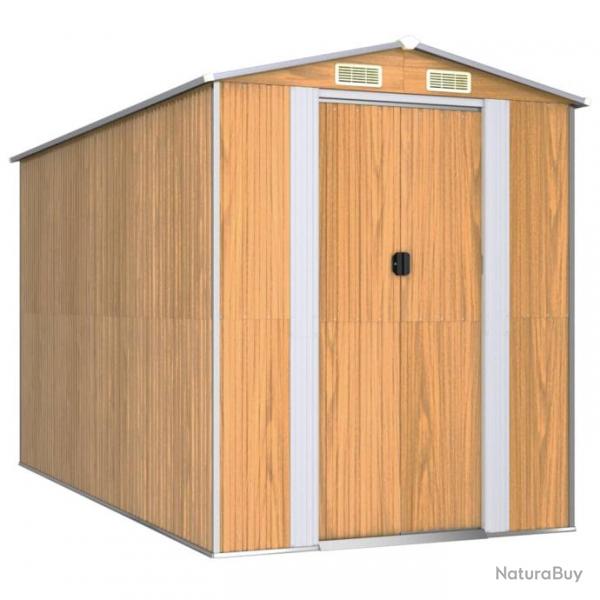 Abri de jardin cabane cabanon maison de stockage remise extrieur hangar outils robuste clair 192 x