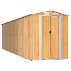 Abri de jardin cabane cabanon maison de stockage remise extérieur hangar outils robuste clair 192 x