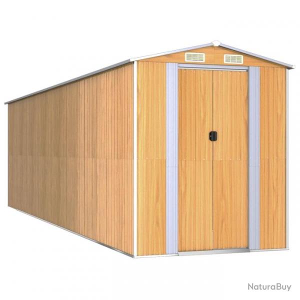 Abri de jardin cabane cabanon maison de stockage remise extrieur hangar outils robuste clair 192 x