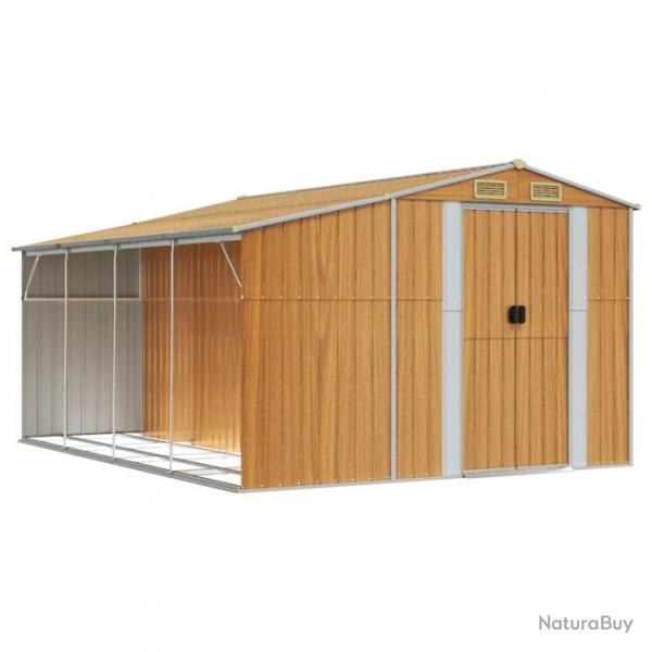 Abri de jardin cabane cabanon maison de stockage remise extrieur hangar outils robuste clair 277 x