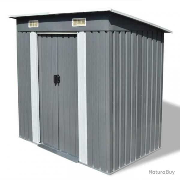 Abri de jardin cabane cabanon maison de stockage remise extrieur hangar outils robuste mtal gris