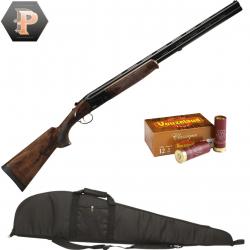 Pack chasseur ! Fusil superposé Suhlberg Black cal.12/76 canon 71cm + mun + fourreau
