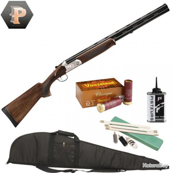 Pack chasseur ! Fusil Suhlberg Silver cal.12/76mm canon 66cm + mun + fourreau + net