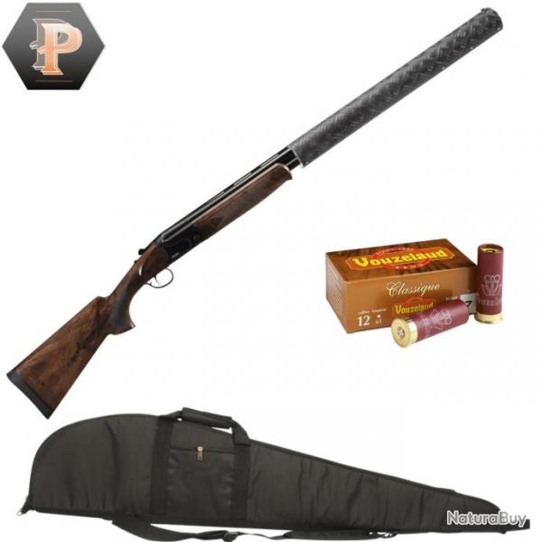 Pack Chasseur ! Fusil superpos Suhlberg Silence cal.12/76 canon 83cm + mun + fourreau