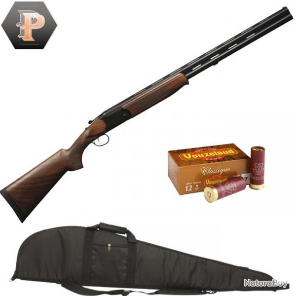 Pack chasseur ! Fusil superpos Suhlberg black evo noir cal.12/76 canon 71cm + mun + fourreau