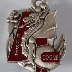 Insigne du 8e RPIMa - Parachutiste infanterie de marine. 4ème Compagnie.  Superbe.