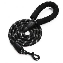 Laisse pour chien en nylon 0.8cm x 3M - LIVRAISON GRATUITE - Noire