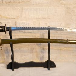 REPRODUCTION d'un sabre japonais katana fourreau kaki EBR24JAP026