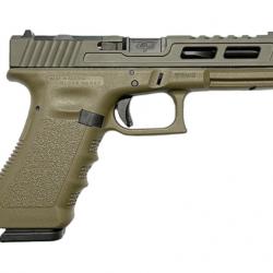 GLOCK ZAFFIRI CUSTOM 17 GEN 3 ZPS.2 OD GREEN/RMR - CANON FILETÉ NOIR 9X19