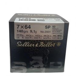 Balles SELLIER & BELLOT sp cal.7x64 140gr 9.1g par 150