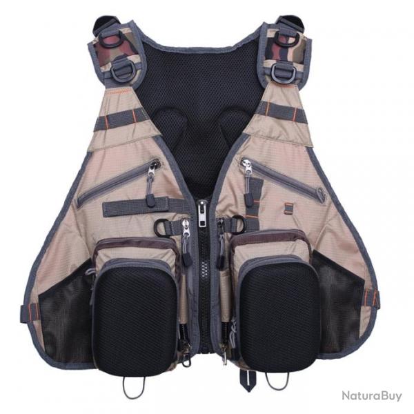 Gilet de pche Stream Flex KyleBoker rglable - Kaki