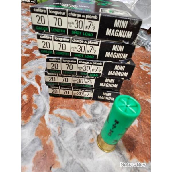 Cartouche Cal 20 Mary Arm Regia Cal 20 MINI MAG BJ en plomb du 71/2, en 30 gr,