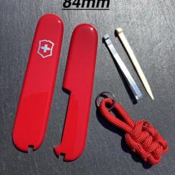 Neuf Côtes / Plaquettes Rouge - Original Swiss Victorinox 84mm + Accessoires